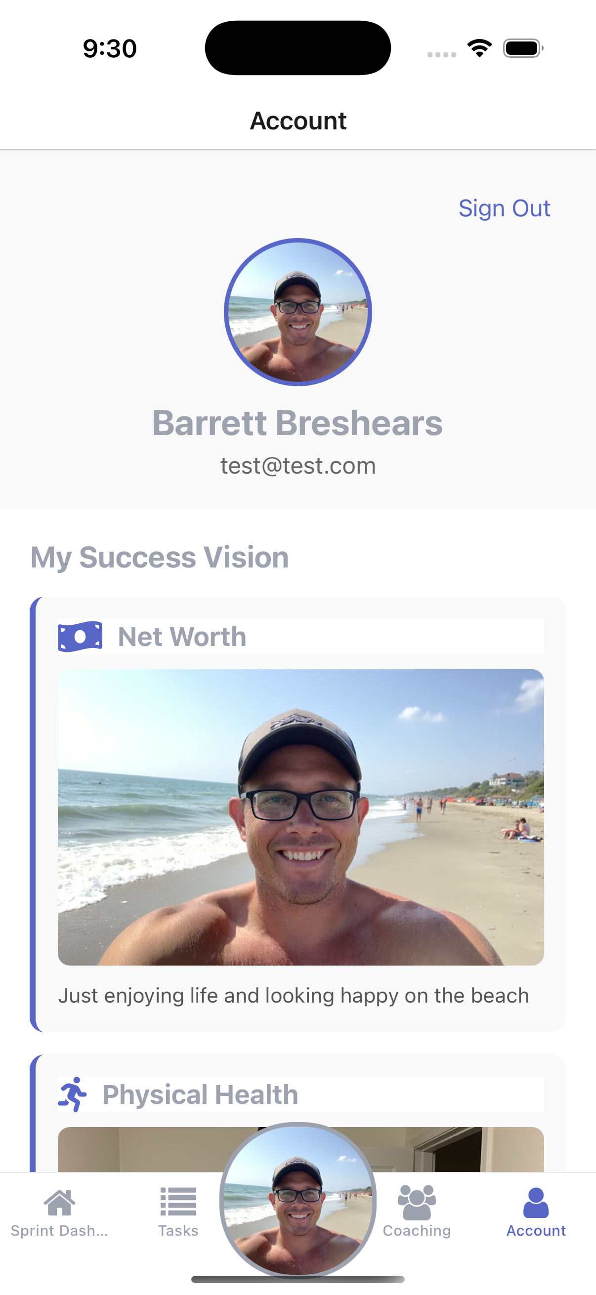 Adam AI Goal Setting